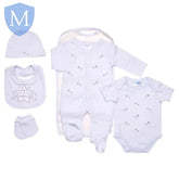 Baby Boys 5 Piece Mesh Bag Gift Set - Welcome Star (45JTC9733) (Baby Boys Gift Set) Mansuri